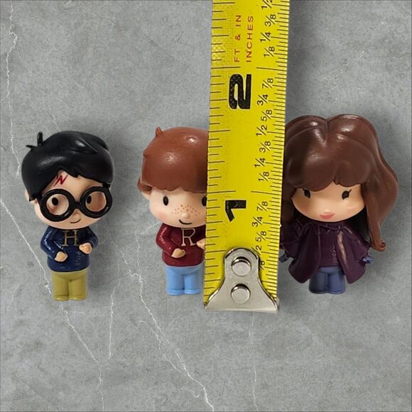 Harry Potter Wizarding World Micro Magical Moments Golden Trio Figures Lot - Picture 5 of 5